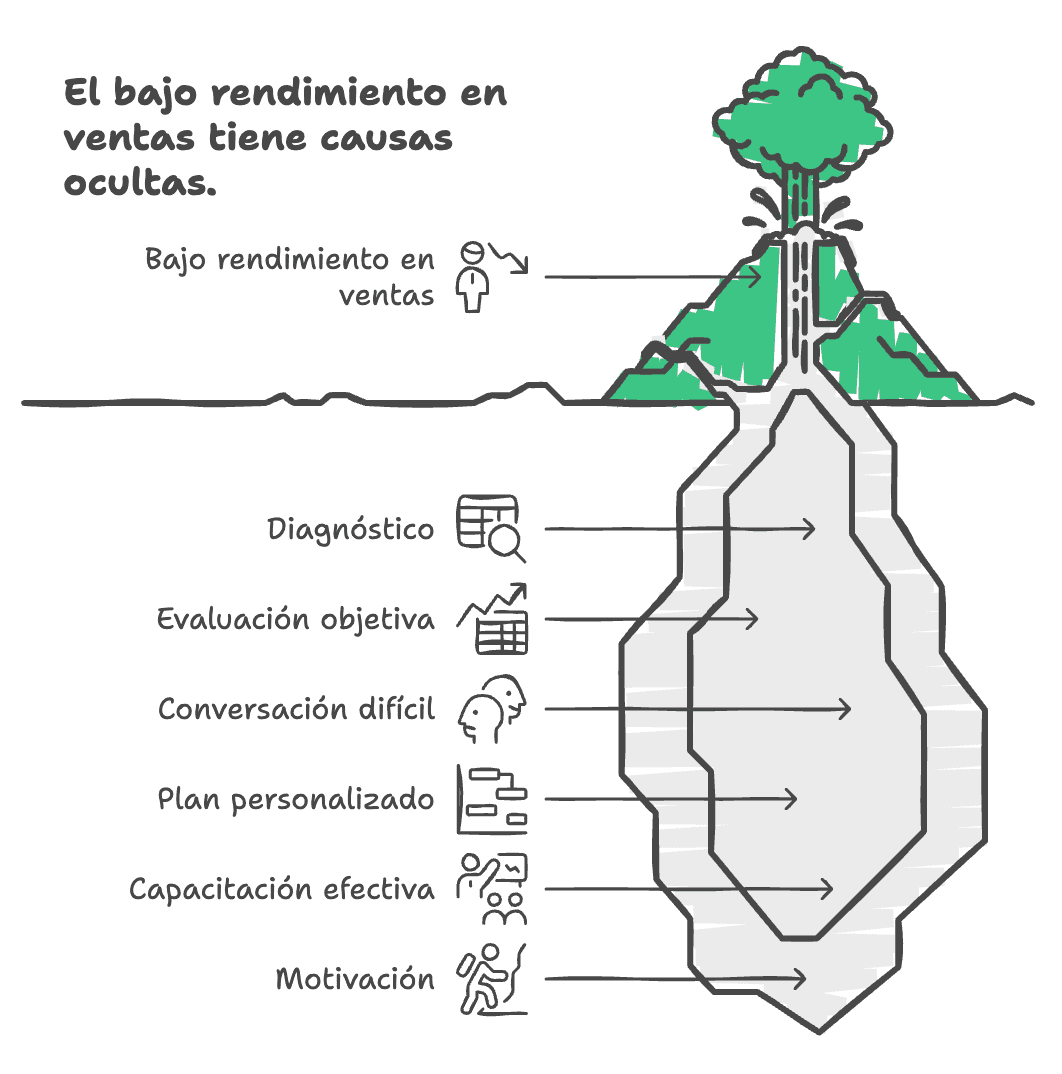 ¿Qué hacer con un empleado que no llega al cumplimiento de ventas deseado?